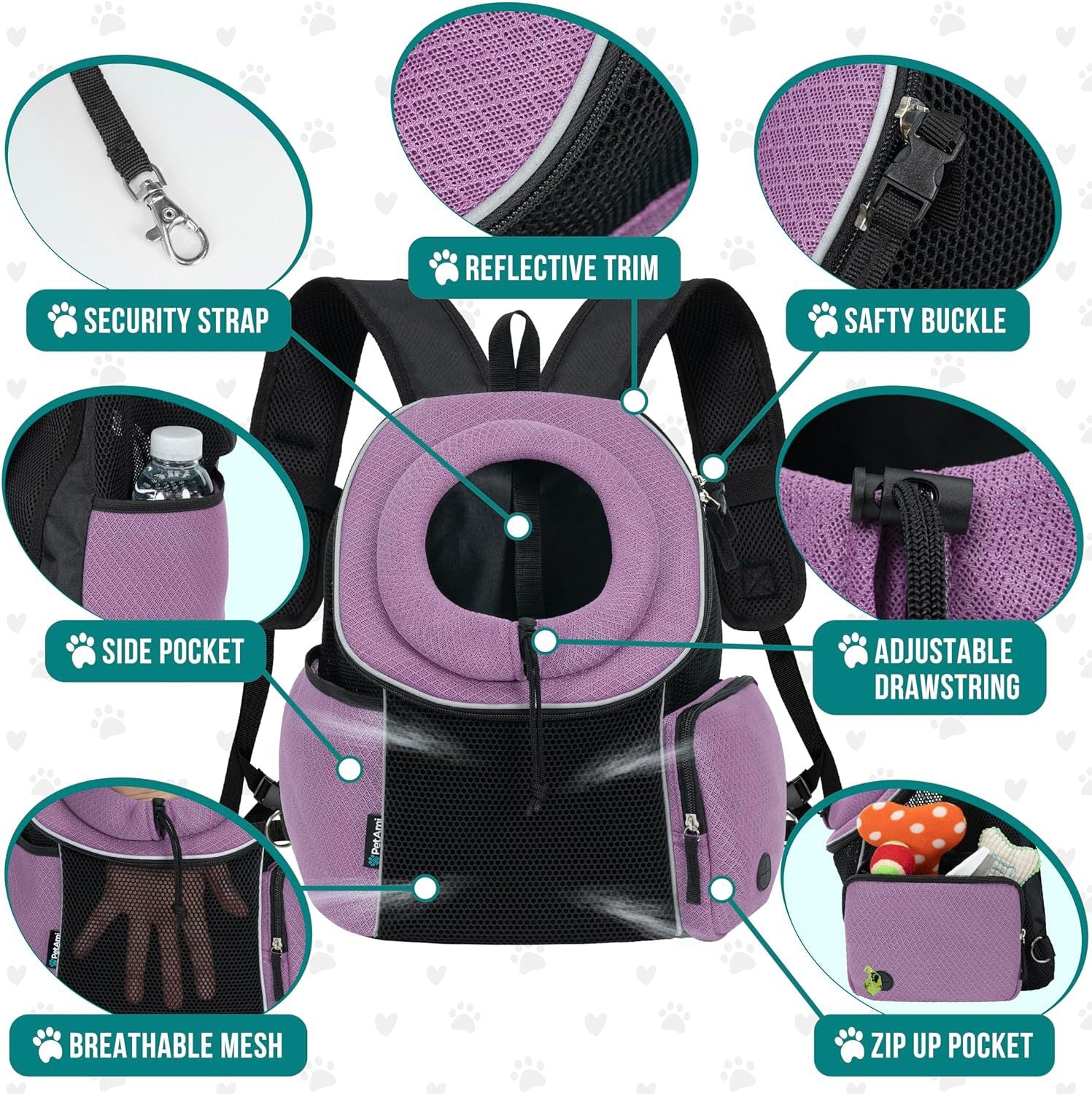 Breathable Portable Pet Carrier Backpack For Travel And Outdoor Use