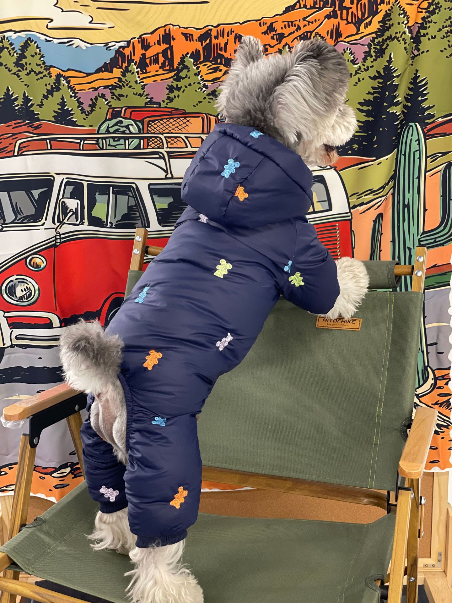 Warm Hooded Pet Down Jacket Four Feet Clothing