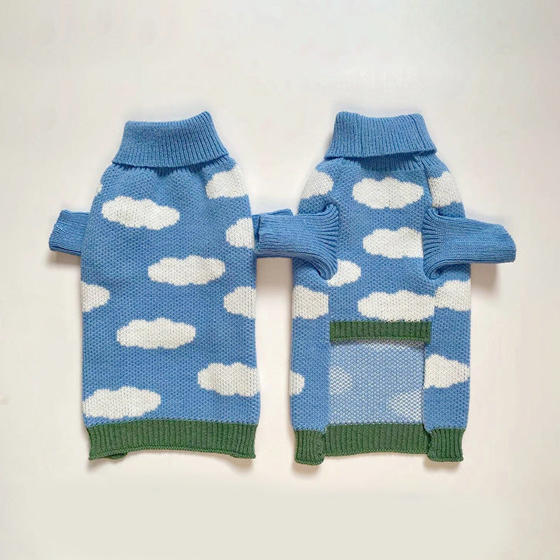 Pet Sweater Jacquard Clothing Warm Outdoor Wear
