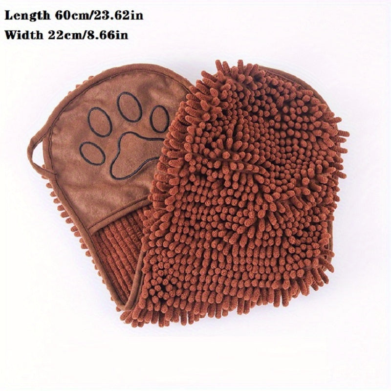 Absorbent Pet Drying Towel With Hand Pockets For Quick Drying