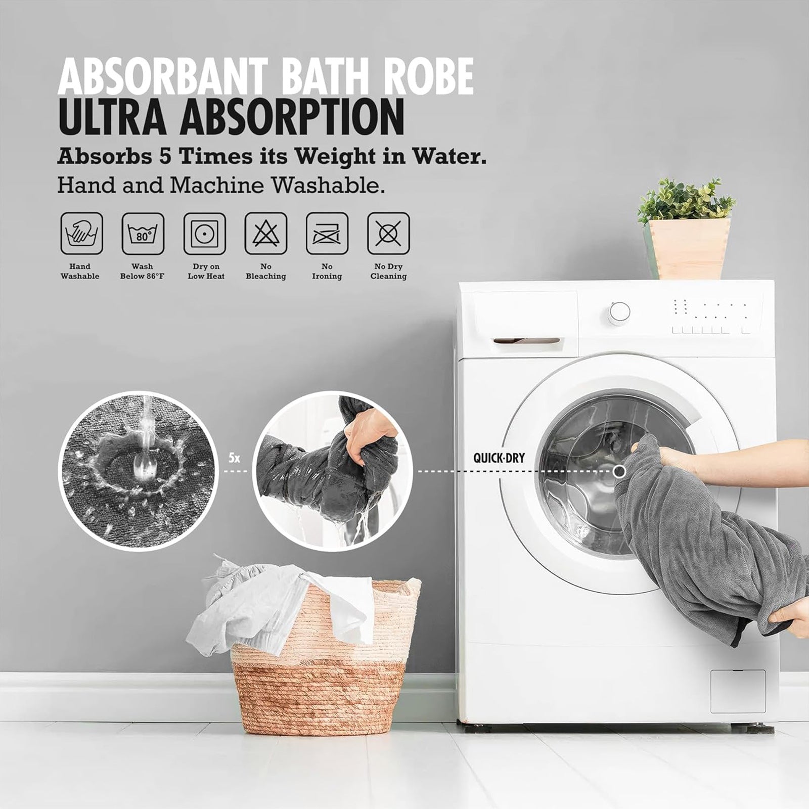 Super Absorbent Pet Bathrobe Towel Coat For Quick Drying