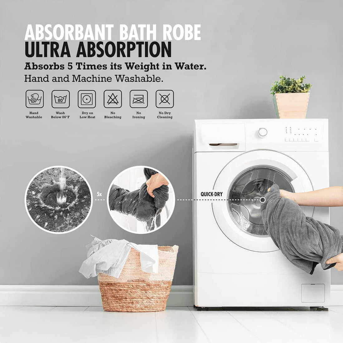 Super Absorbent Pet Bathrobe Towel Coat For Quick Drying