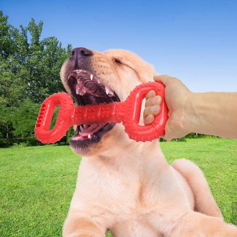 Long Lasting Interactive Pet Chew Bone Toy With Pull Band