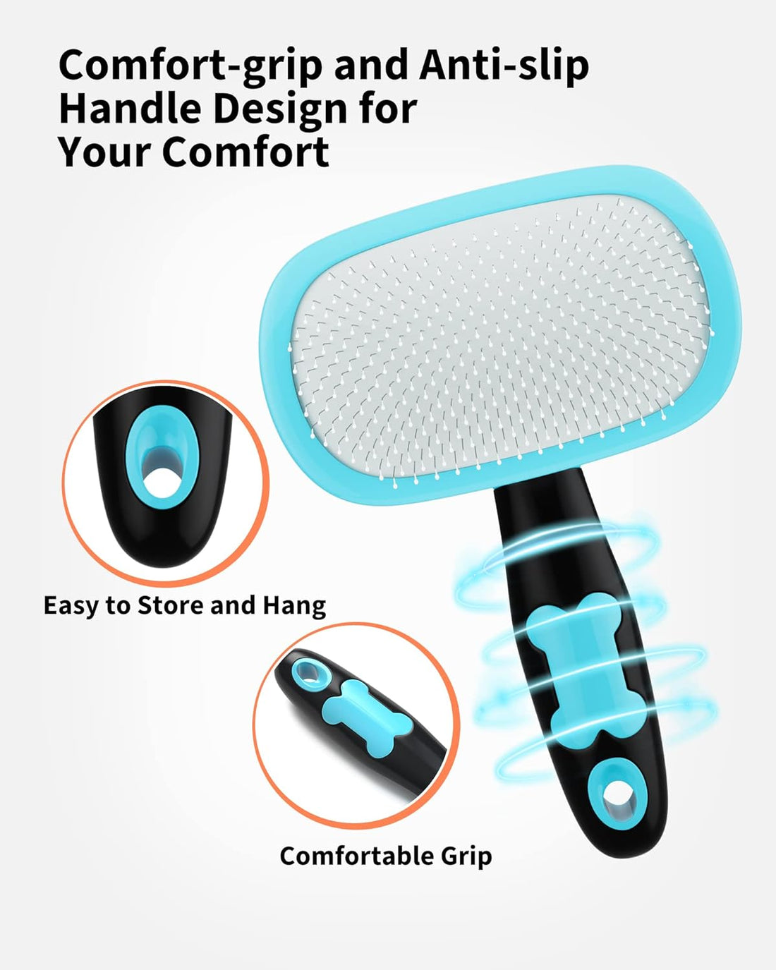Pet Grooming Shedding Brush For Loose Hair Removal