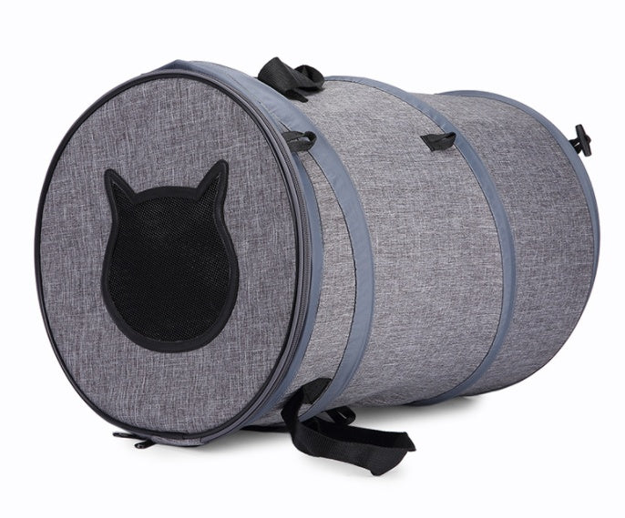 Foldable Pet Carrier Bag With Tunnel And Sleeping Bed Design