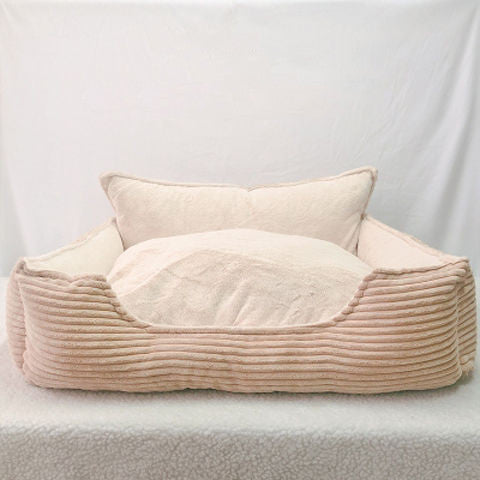 Removable Washable Plush Pet Bed Warm Comfortable Kennel