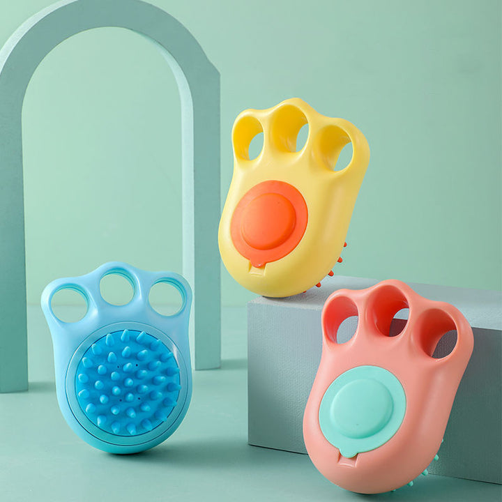 Pet Claw Bath Brush And Massage Comb For Grooming And Cleaning
