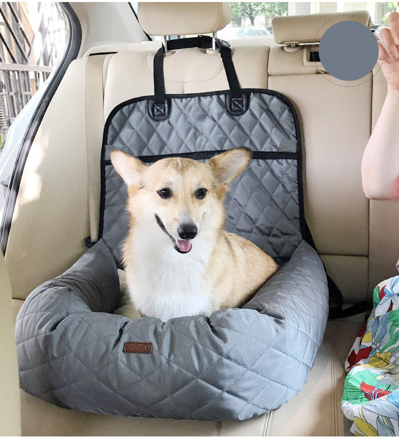 Pet 2 In 1 Folding Car Seat Pad And Travel Bed