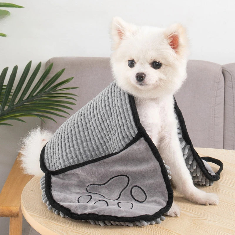 Absorbent Pet Drying Towel With Hand Pockets For Quick Drying