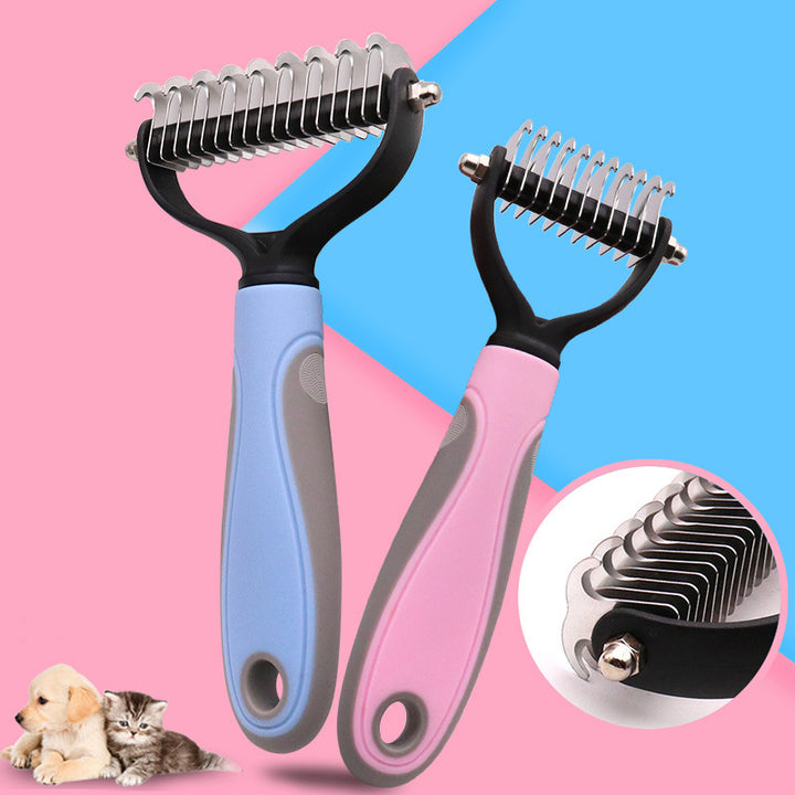 Stainless Steel Double Sided Pet Grooming Brush And Comb