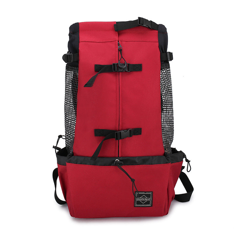 Breathable Double Shoulder Pet Carrier Backpack For Outdoor Travel