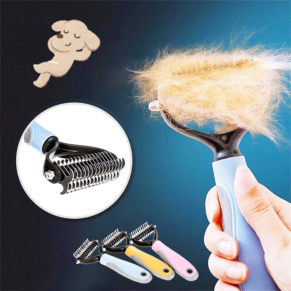Stainless Steel Double Sided Pet Grooming Brush And Comb
