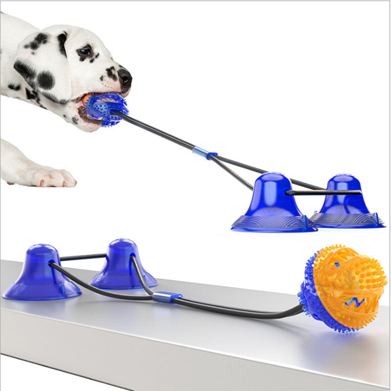 Multifunction Double Rope Ball Suction Pet Chew Toy