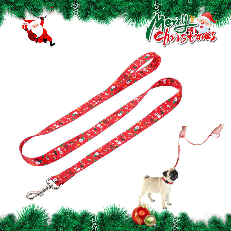 Christmas Collar Pet Hand Rope Leash