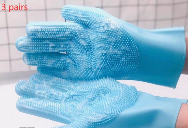 Silicone Pet Grooming Glove Brush For Bath And Hair Care