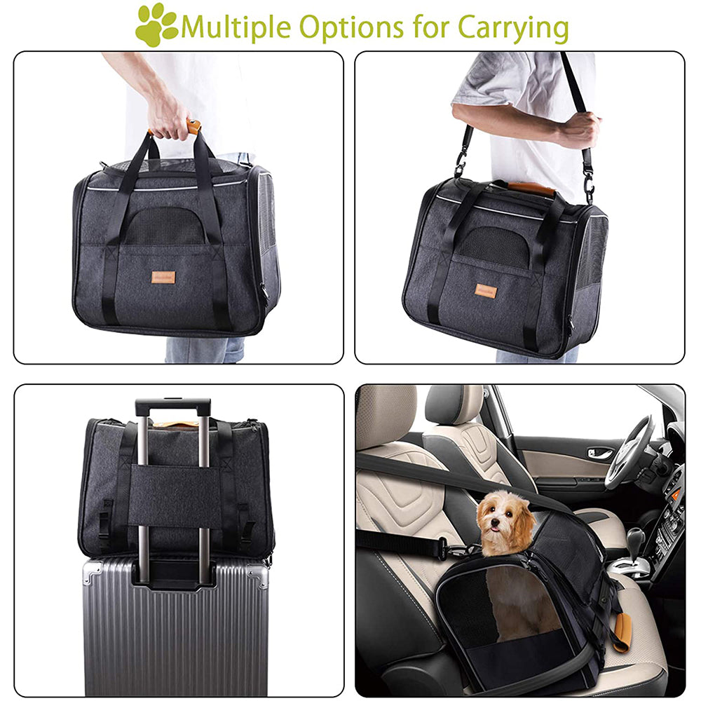 Foldable Soft Pet Carrier Bag For Portable Travel Use