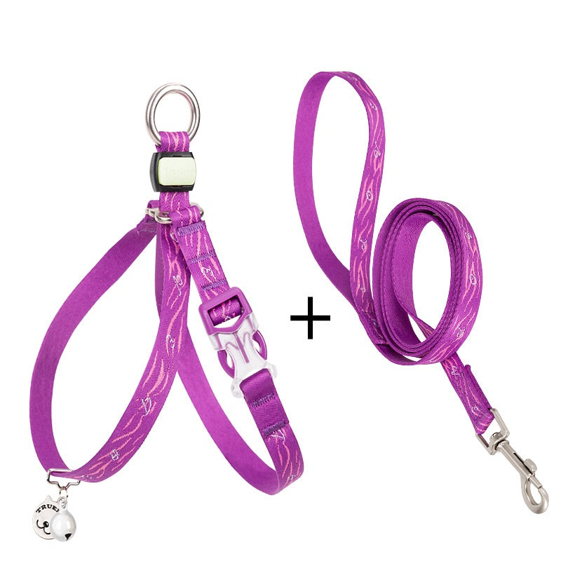 Pet Bell Chest Strap Haulage Rope Vest Leash