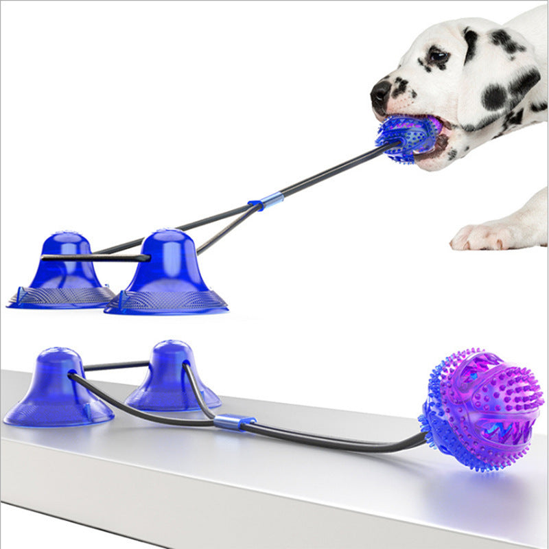 Multifunction Double Rope Ball Suction Pet Chew Toy