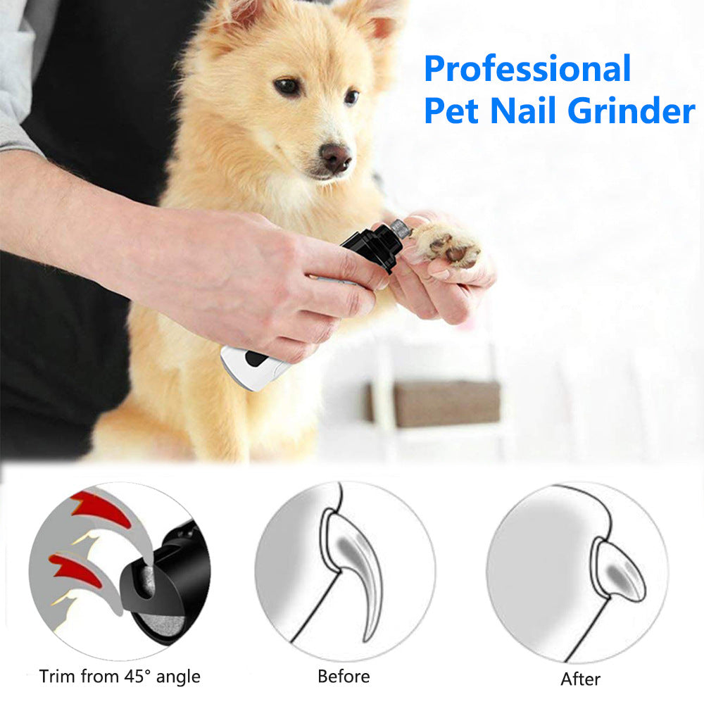 Rechargeable USB Electric Pet Nail Grinder Quiet Grooming Tool