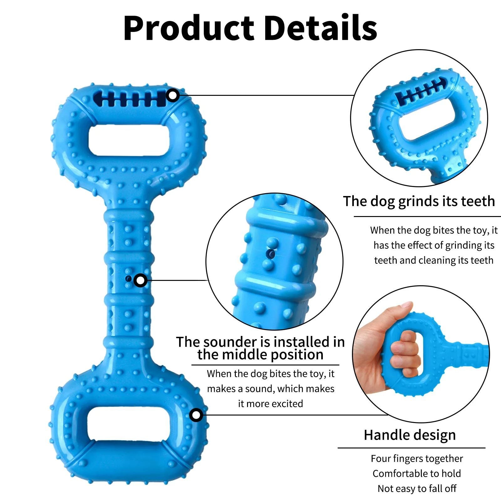 Long Lasting Interactive Pet Chew Bone Toy With Pull Band
