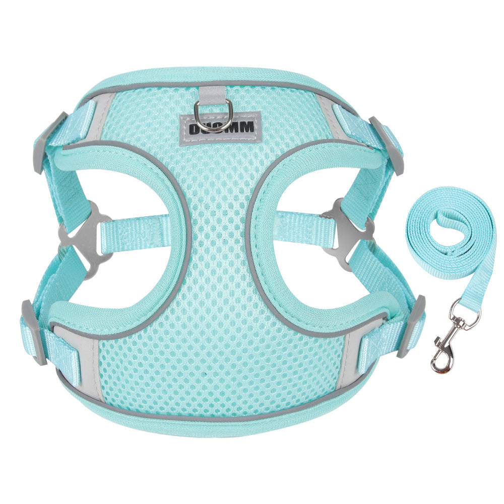 Pet Leash Teddy Breathable Adjustable Pet Chest Harness