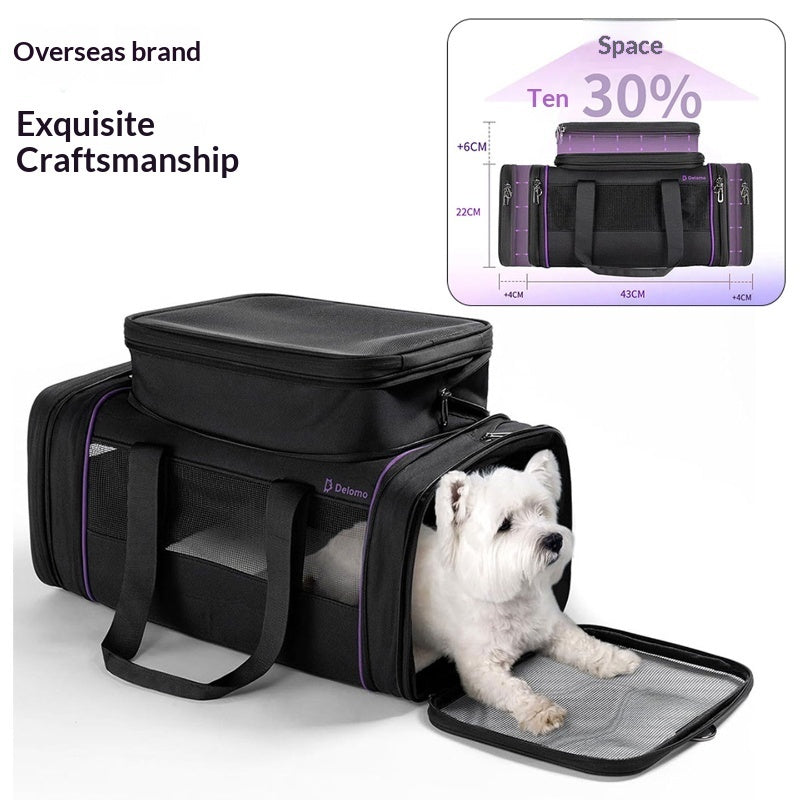 Portable Expandable Pet Travel Carrier Bag For Air Travel