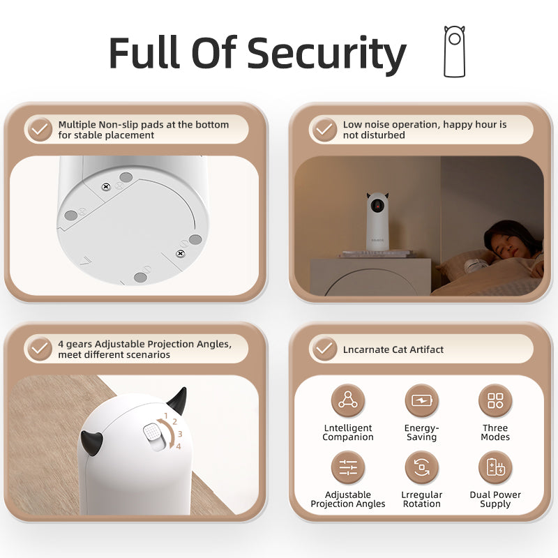 Electric Automatic Infrared Interactive Pet Teaser Toy