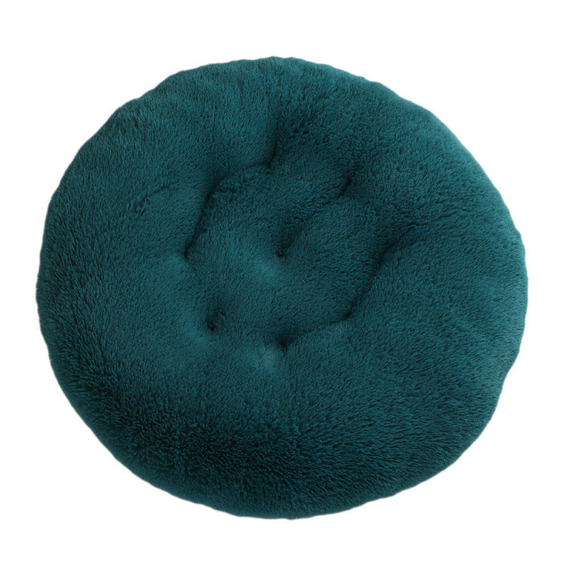 Round Plush Pet Bed Warm Comfortable Sleeping Mat House