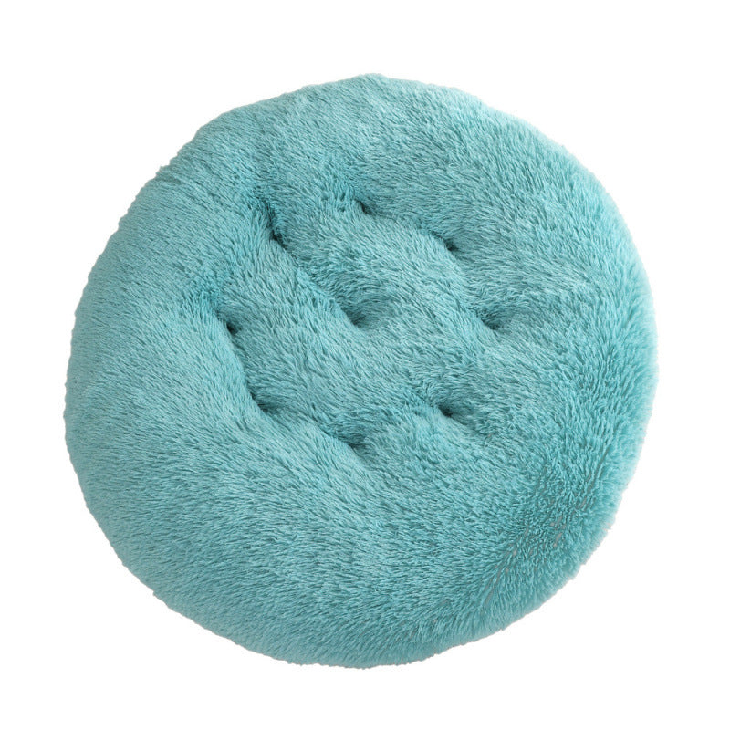 Round Plush Pet Bed Warm Comfortable Sleeping Mat House