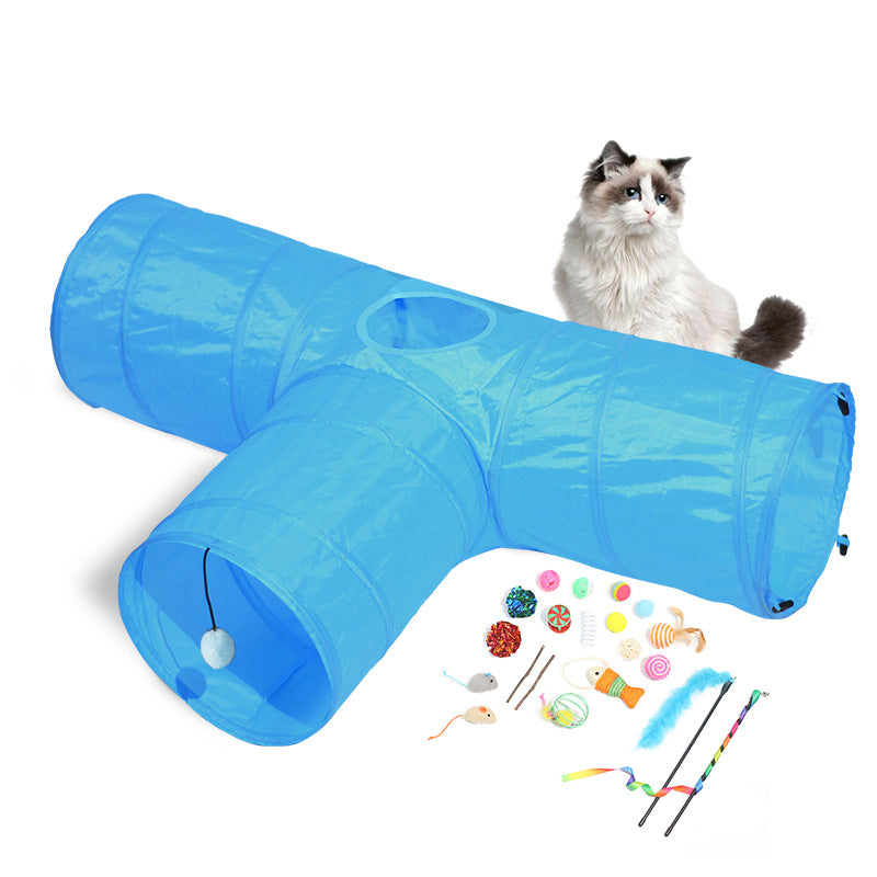 Foldable Pet Tunnel Climbing Play Toy Interactive Activity Path