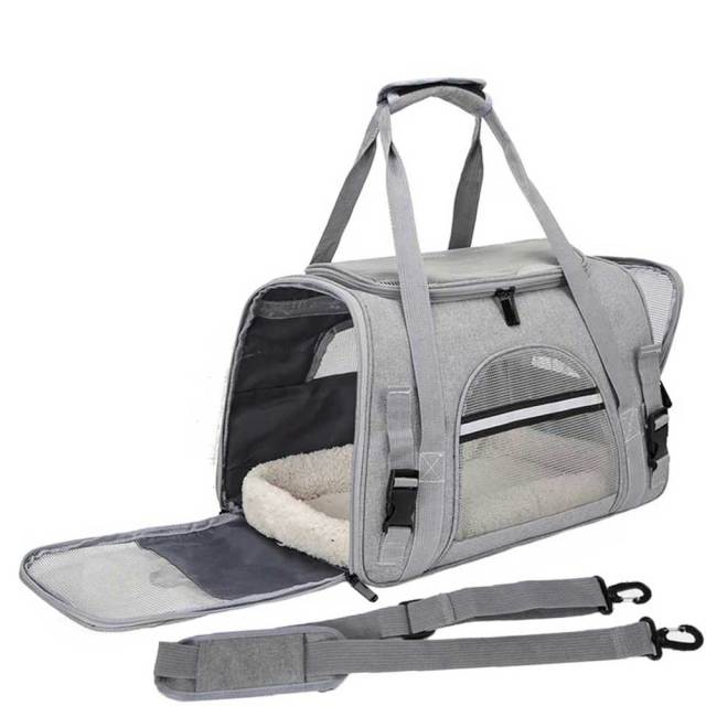 Foldable Soft Pet Carrier Bag For Portable Travel Use