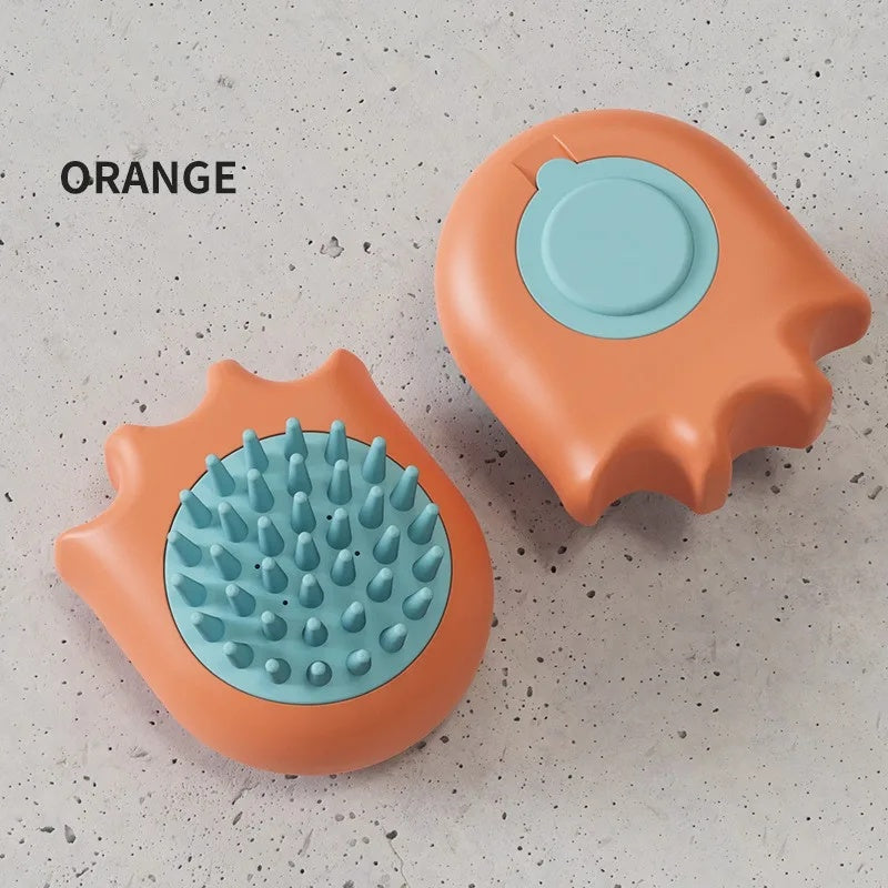 Pet Bath Brush With Shampoo Box Massage Comb Grooming Tool