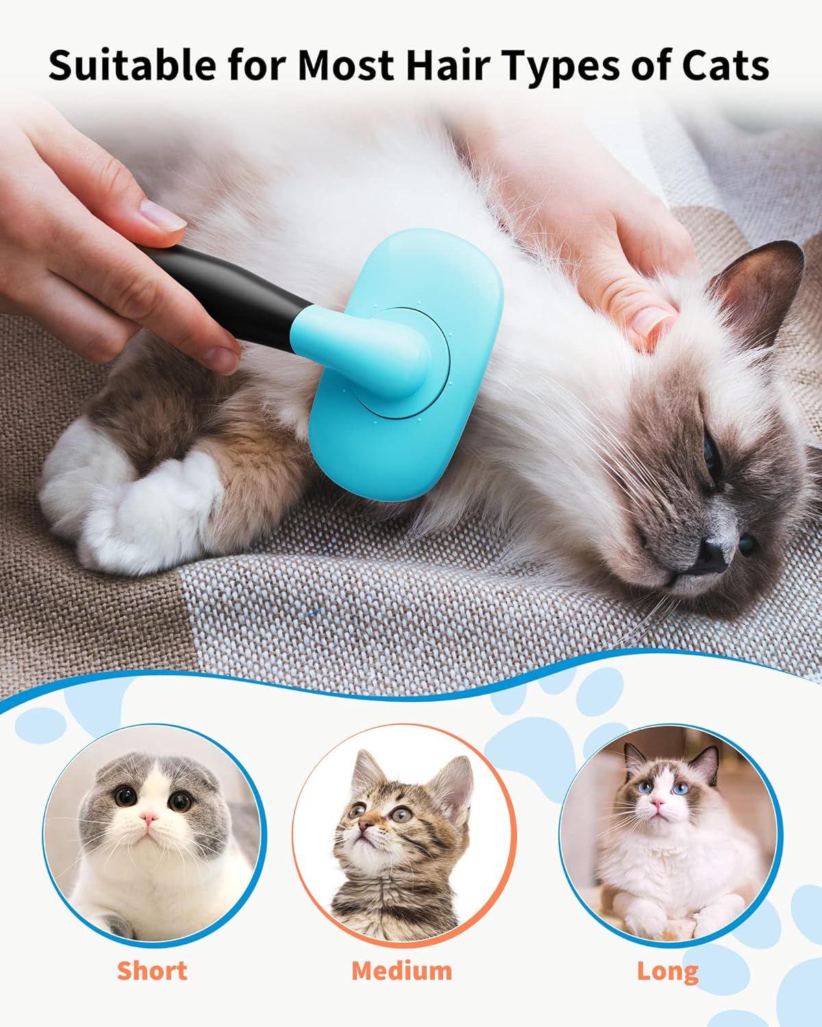 Pet Grooming Shedding Brush For Loose Hair Removal