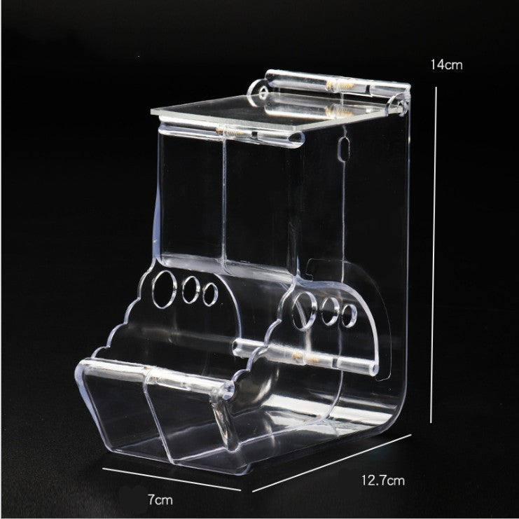 Fixed Mount Pet Food Box Feeder For Cage Use