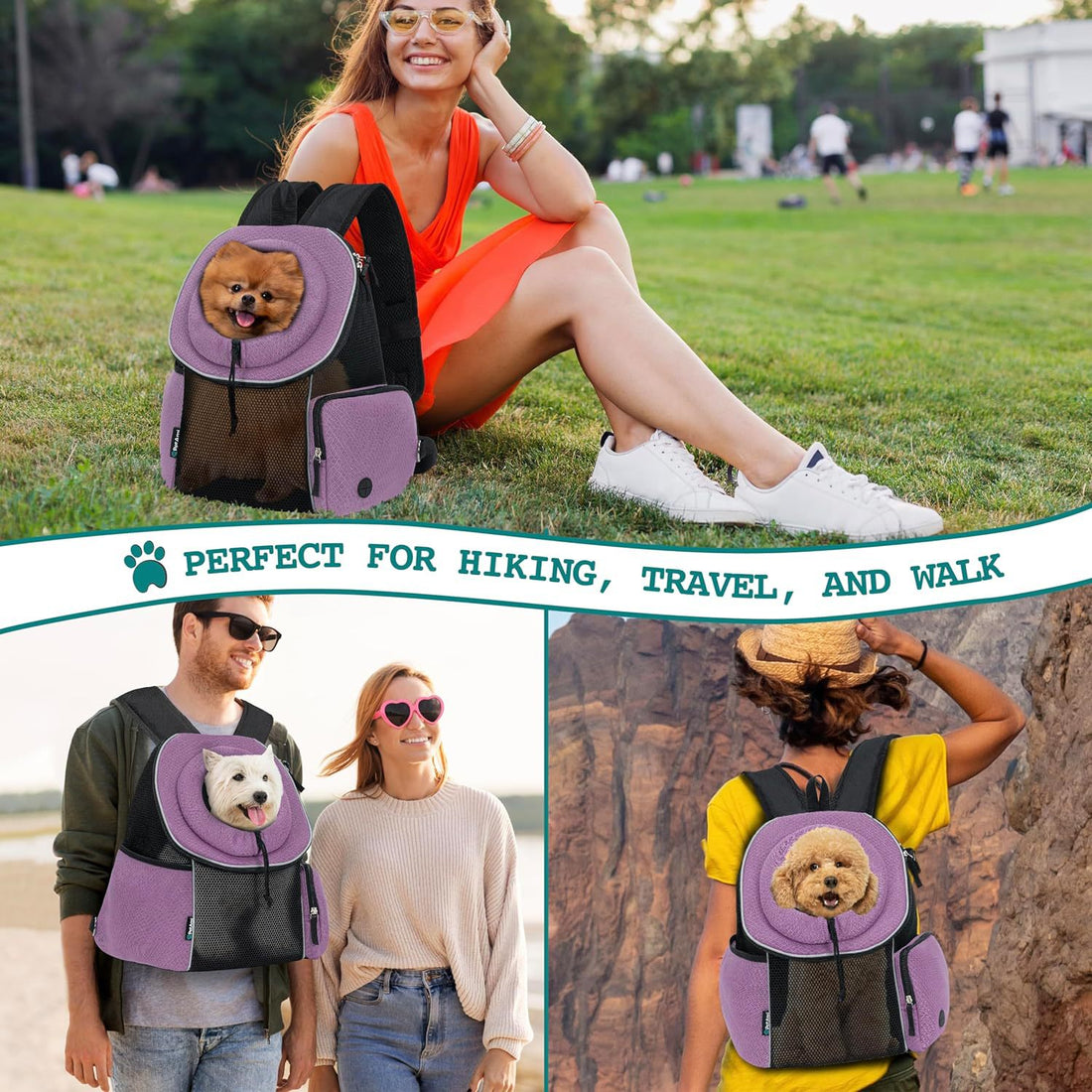 Breathable Portable Pet Carrier Backpack For Travel And Outdoor Use