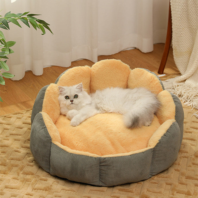 Plush Thickened Pet Bed Removable Washable Shell Kennel