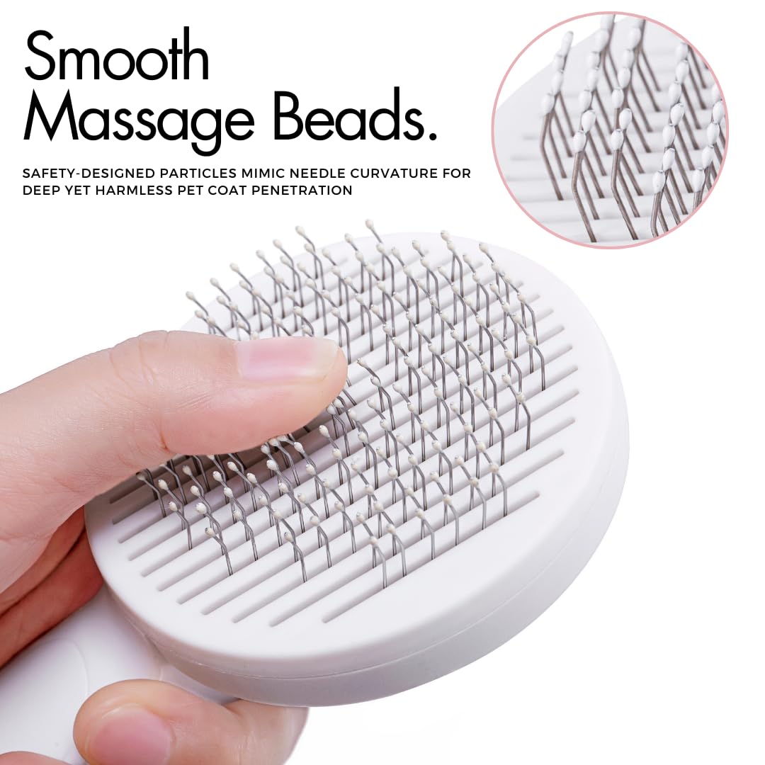 Self Cleaning Pet Slicker Grooming Brush For Loose Hair And Mats