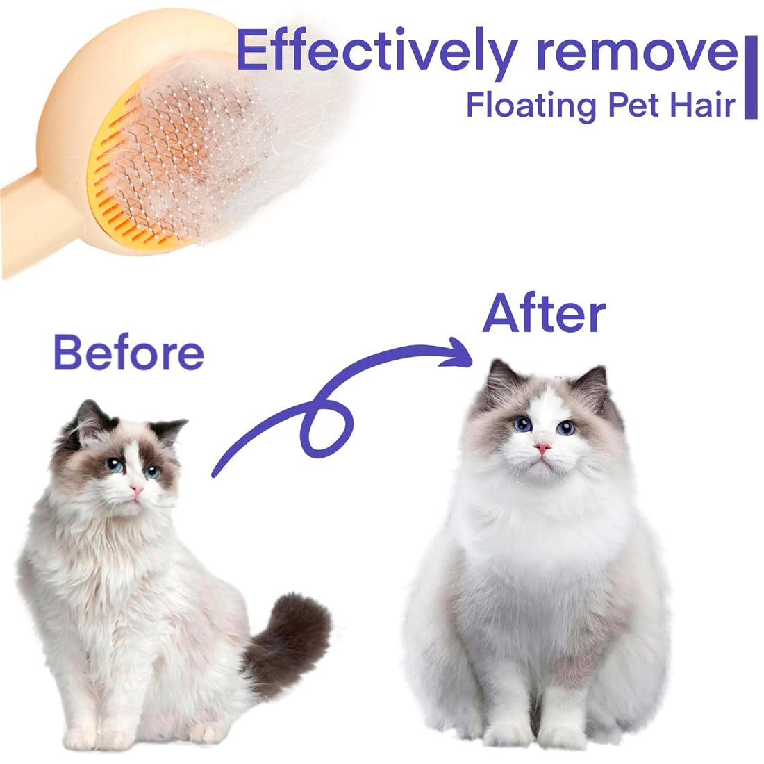Self Cleaning Pet Grooming Brush For Shedding And Detangling
