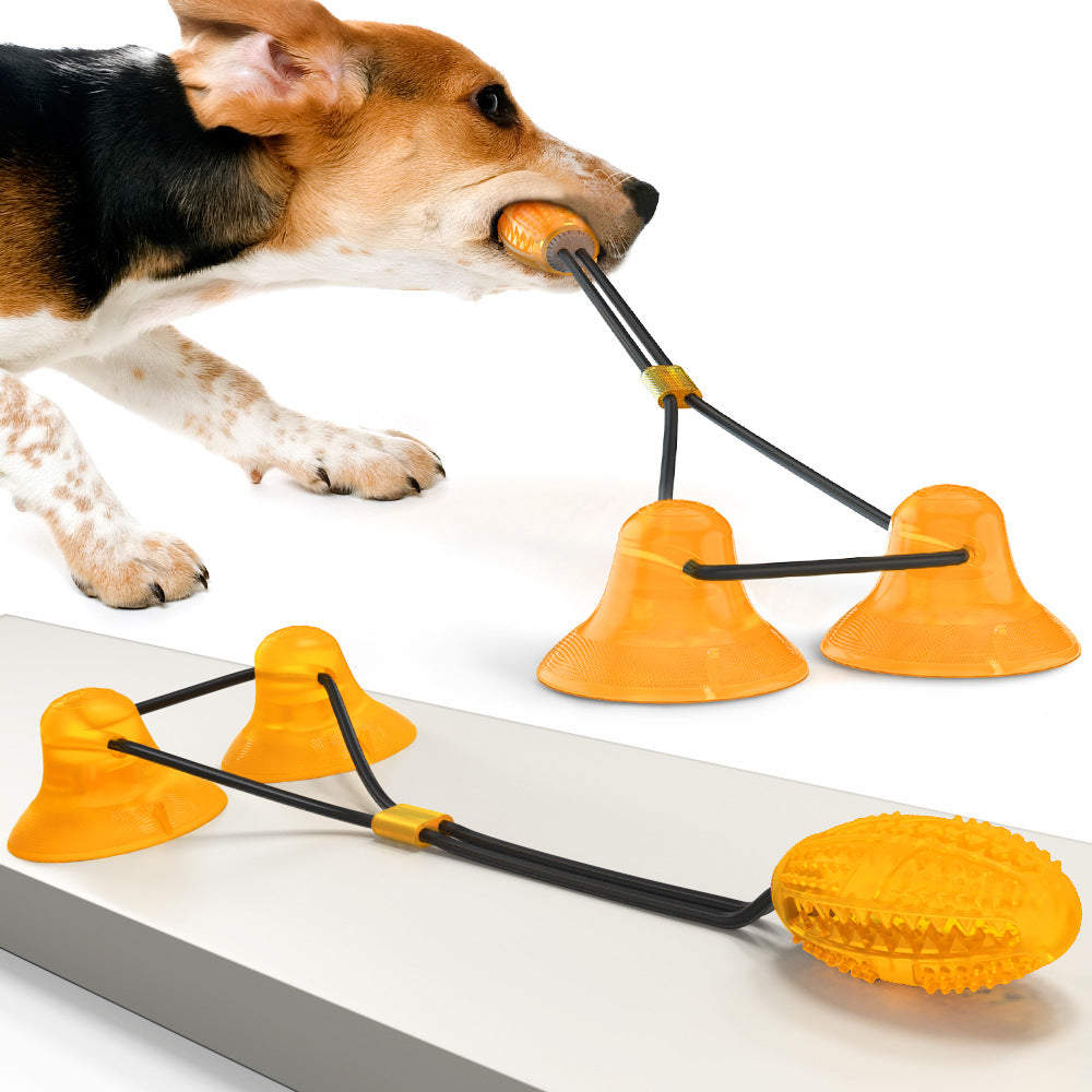 Multifunction Double Rope Ball Suction Pet Chew Toy