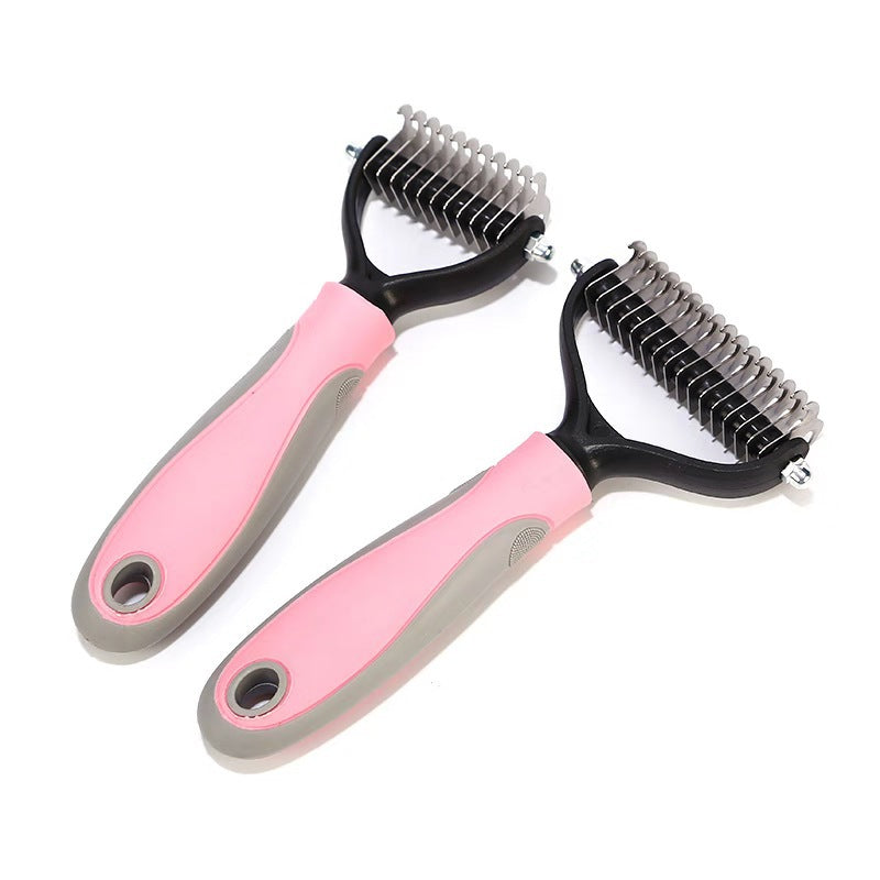 Stainless Steel Double Sided Pet Grooming Brush And Comb