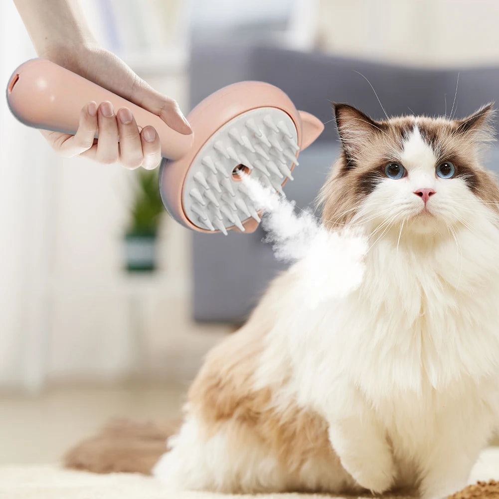Rechargeable Mist Self Cleaning Pet Grooming Brush Multifunctional Slicker Tool