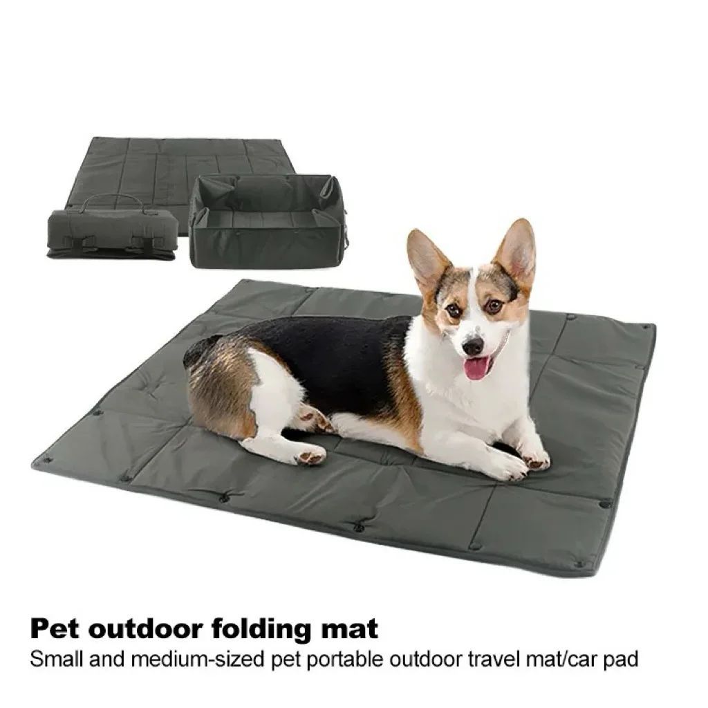 Portable Pet Travel Bed 3-In-1 Collapsible Carrier Mat And Cushion