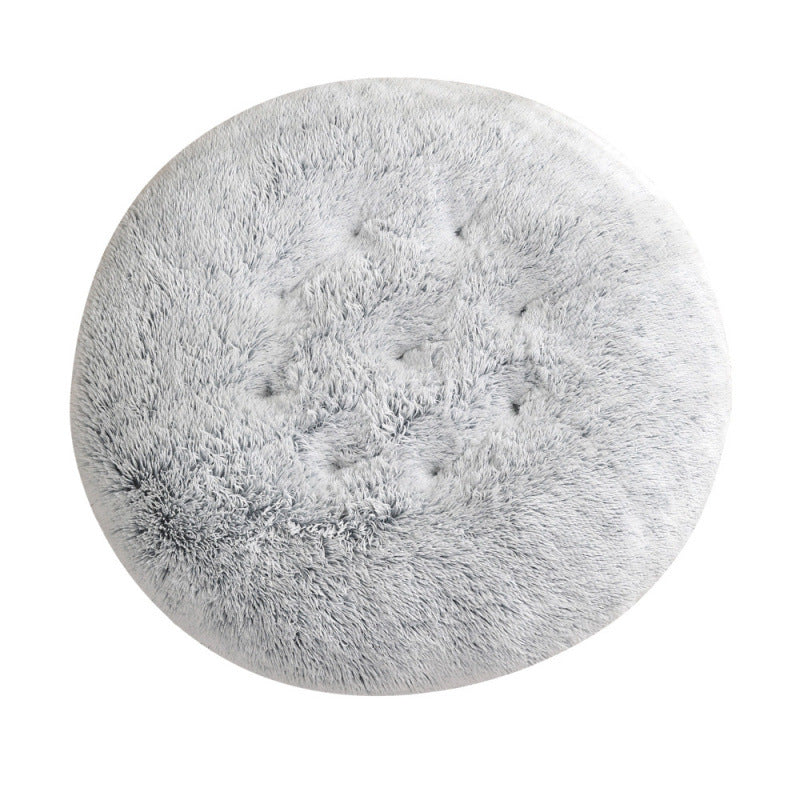 Round Plush Pet Bed Warm Comfortable Sleeping Mat House