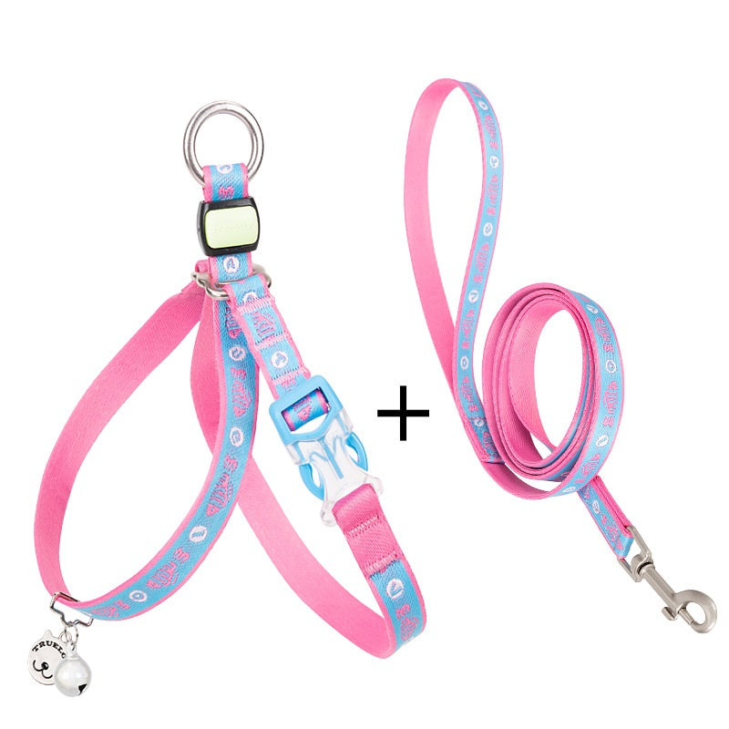 Pet Bell Chest Strap Haulage Rope Vest Leash