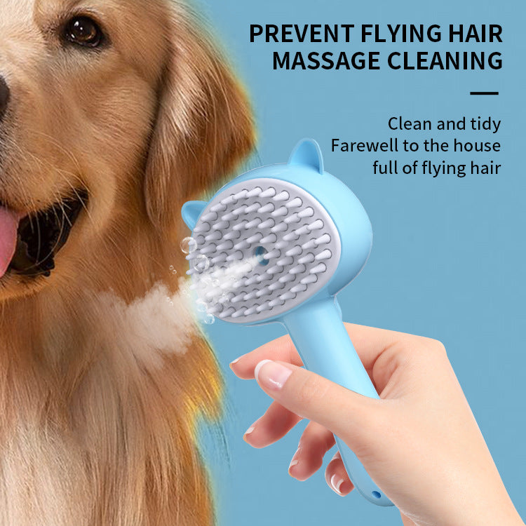 Rechargeable Mist Self Cleaning Pet Grooming Brush Multifunctional Slicker Tool
