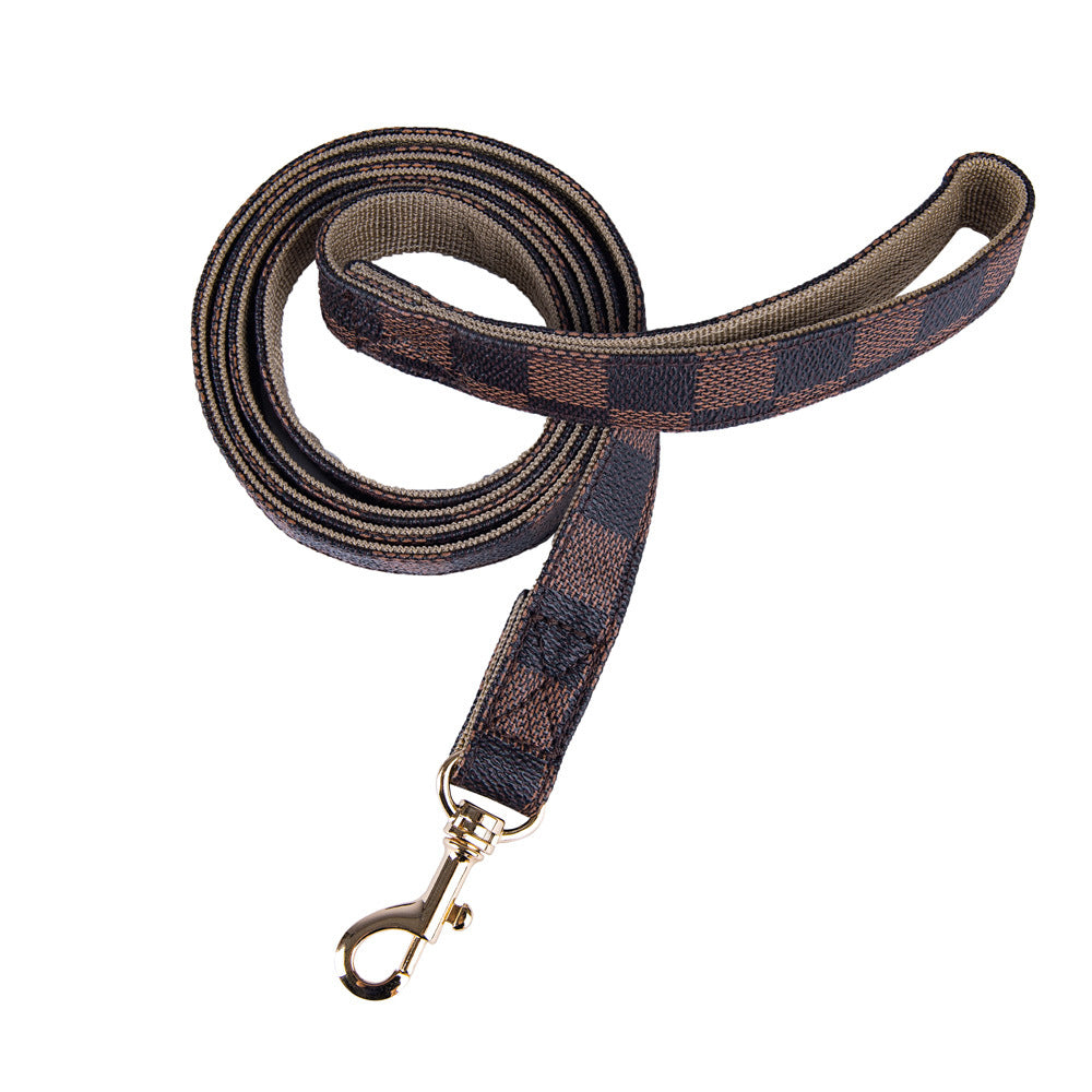 Pet PU Collar Leash Set For Outdoor Use
