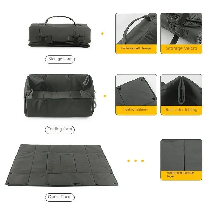 Portable Pet Travel Bed 3-In-1 Collapsible Carrier Mat And Cushion
