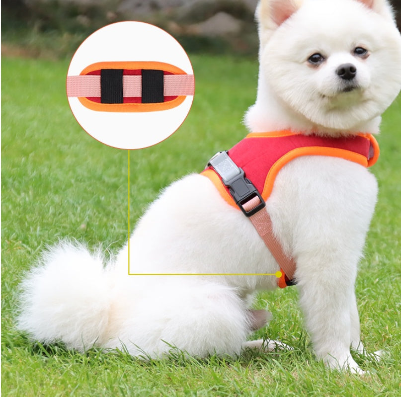 Pet Suede Harness Leash Set For Walking