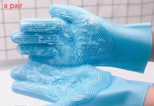 Silicone Pet Grooming Glove Brush For Bath And Hair Care