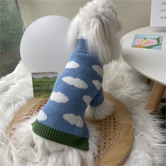 Pet Sweater Jacquard Clothing Warm Outdoor Wear